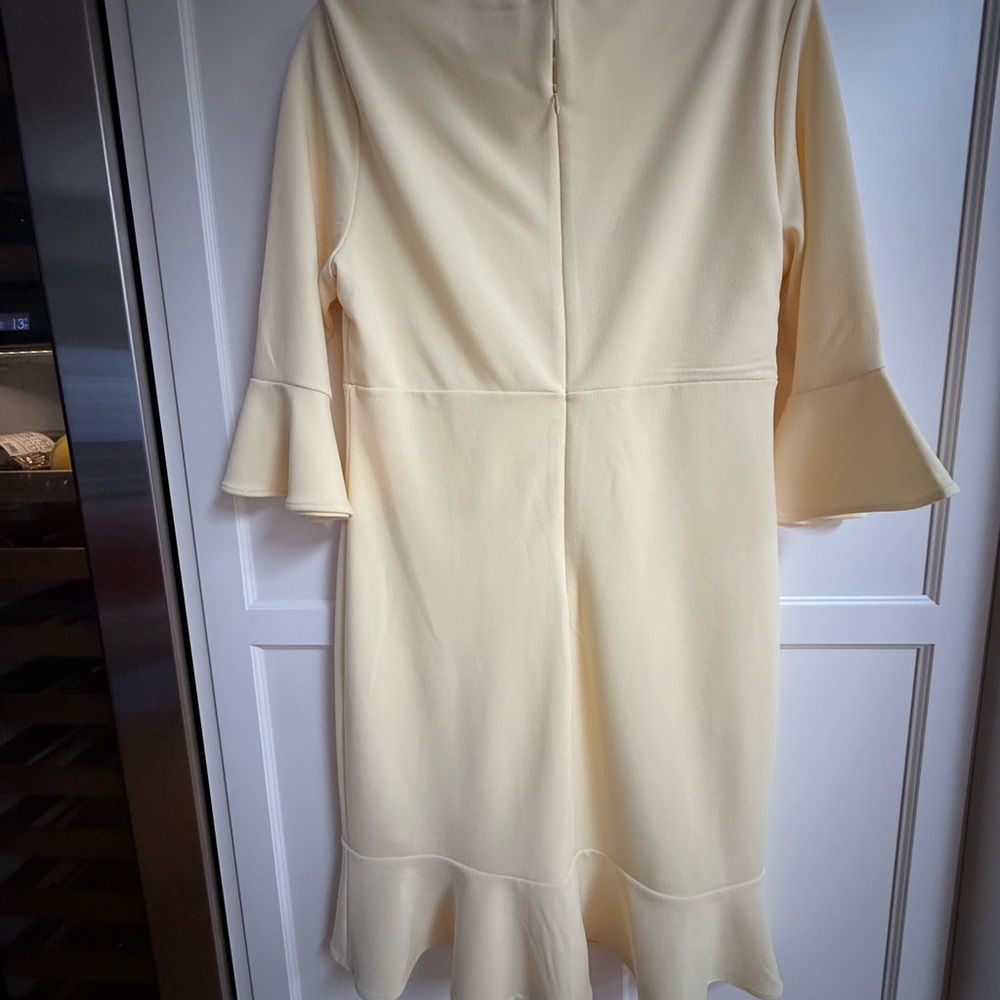 Betsey Johnson yellow cream  Bell Sleeve Dress - Picture 13 of 16